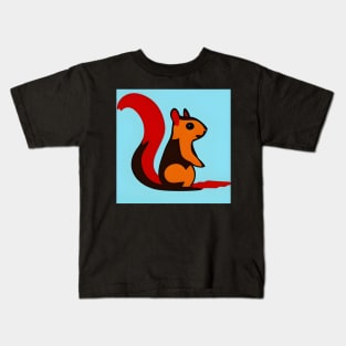 Orange Squirrel Kids T-Shirt